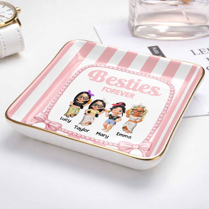 Besties Forever Cartoon-style Characters Jewelry Dish