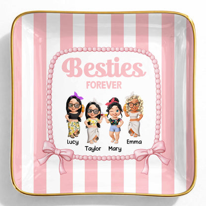 Besties Forever Cartoon-style Characters Jewelry Dish