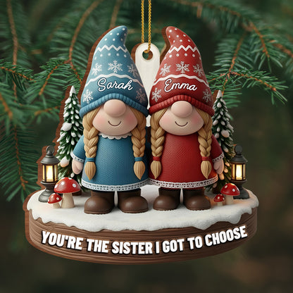 You're The Sister I Got To Choose, Featuring Gnomes And Snowflakes