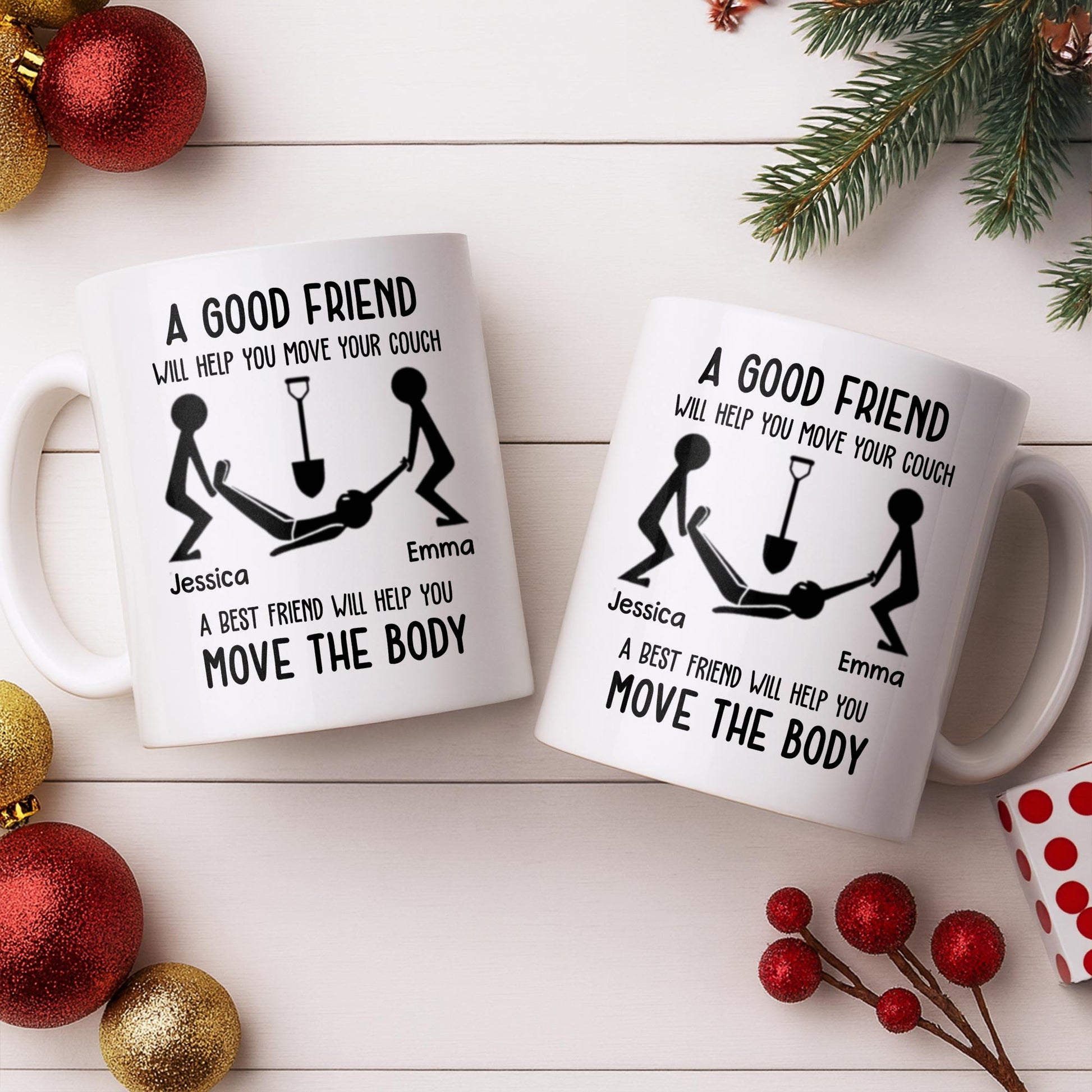 A Good Friend Will Help Move Your Couch, Stick Figures Design