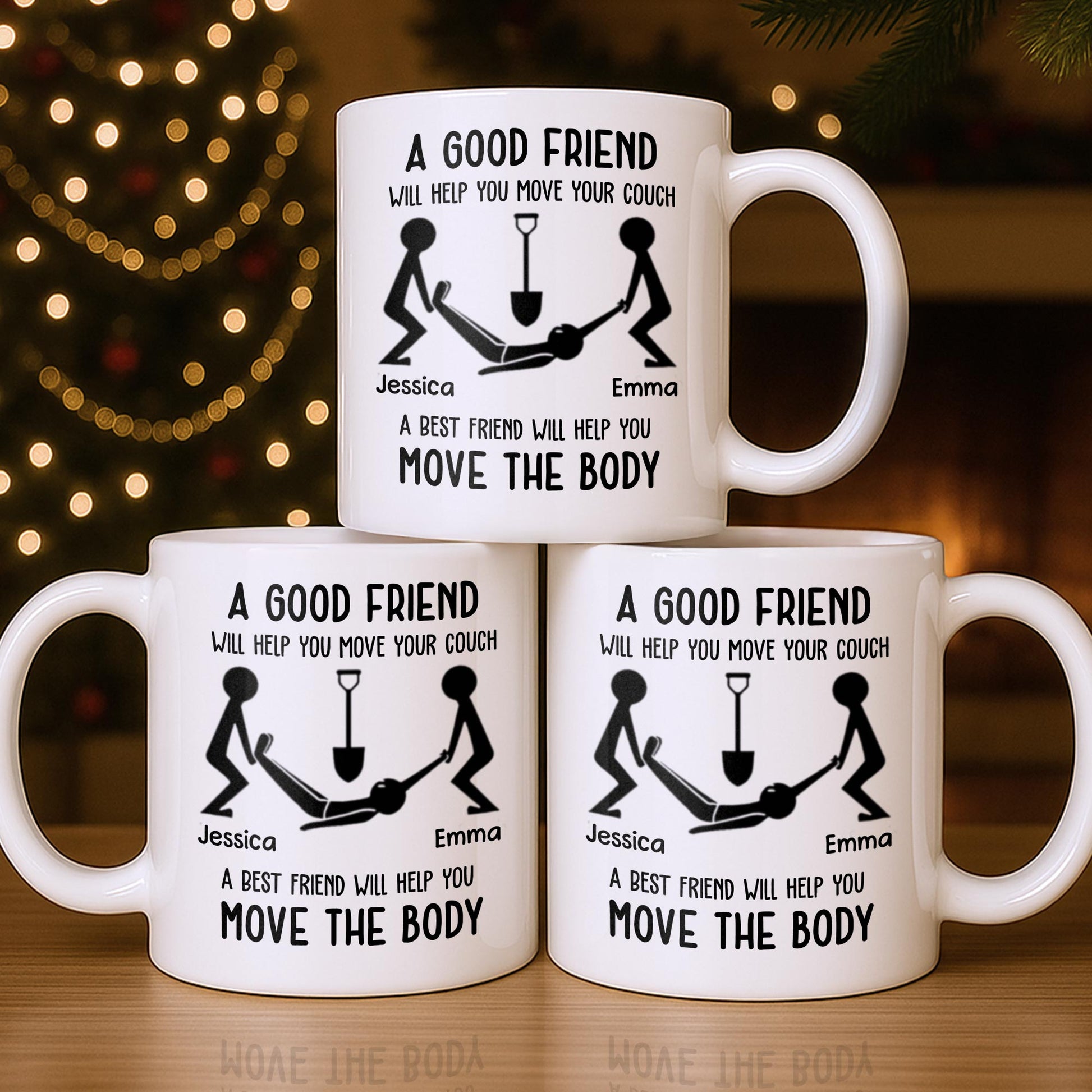 A Good Friend Will Help Move Your Couch, Stick Figures Design