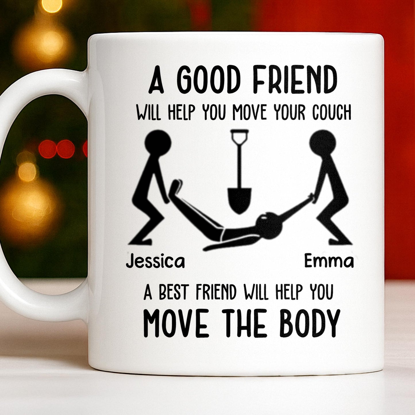 A Good Friend Will Help Move Your Couch, Stick Figures Design