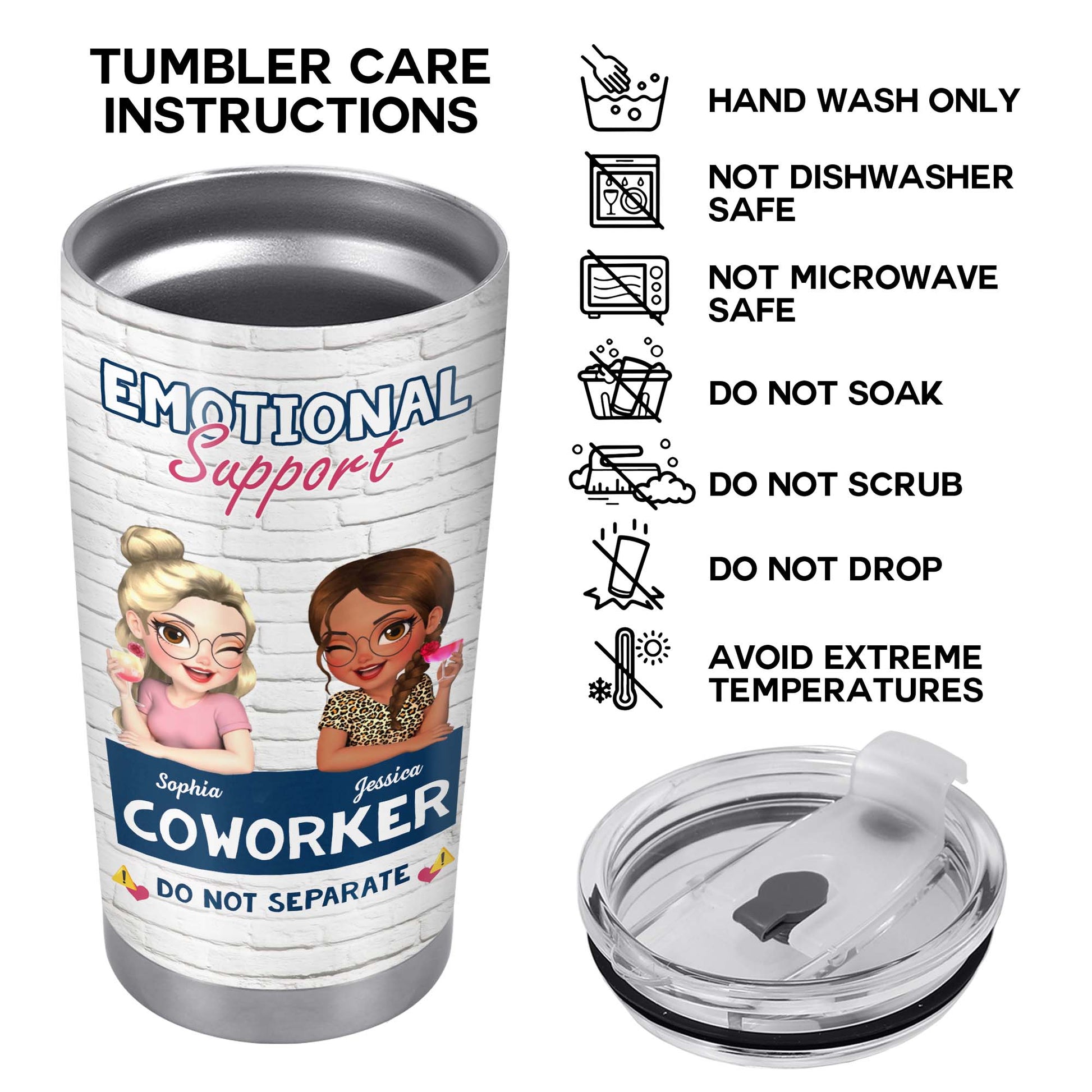 Emotional Support Coworker Tumbler