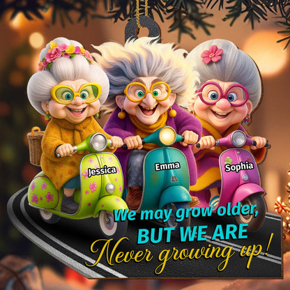 We May Grow Older But We Are Never Growing Up, Older Women, Scooters