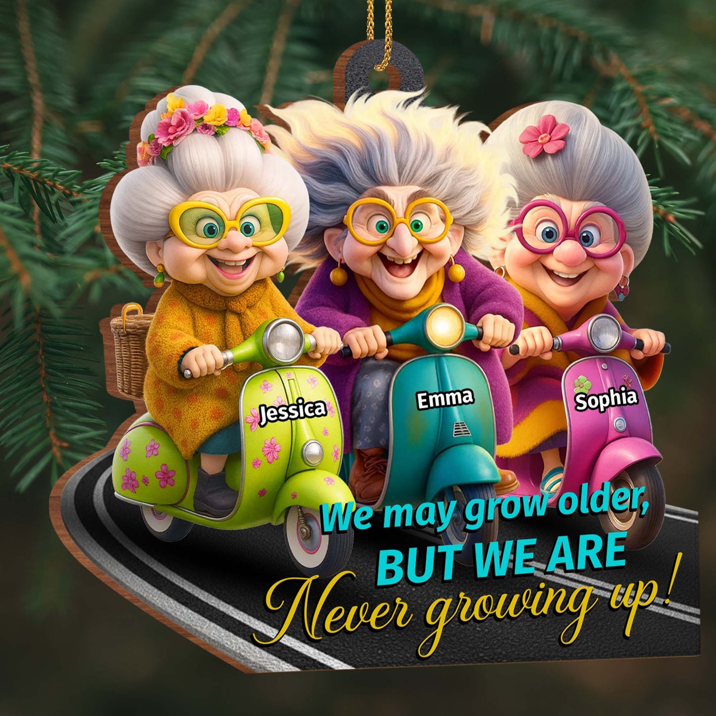 We May Grow Older But We Are Never Growing Up, Older Women, Scooters