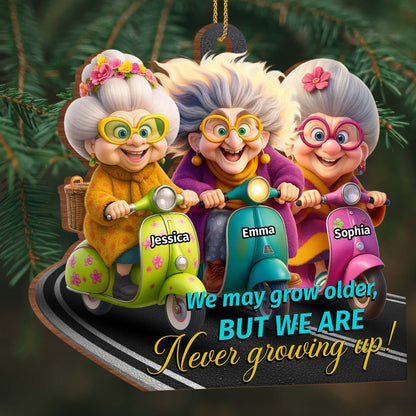 We May Grow Older But We Are Never Growing Up, Older Women, Scooters