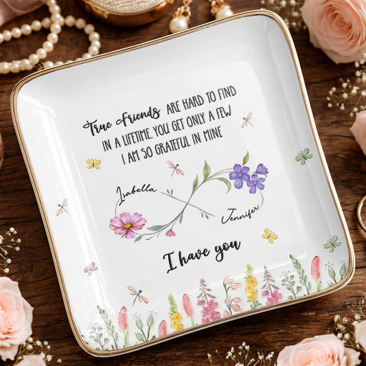 True Friends Are Hard To Find With Flowers And Butterflies