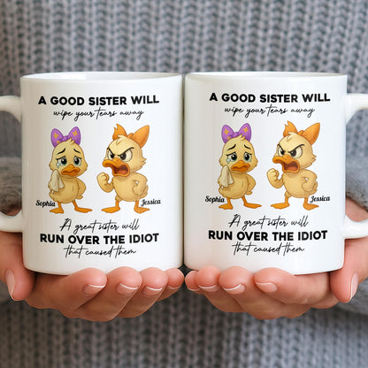 A Good Sister Will Wipe Your Tears Away With Cartoon Ducks