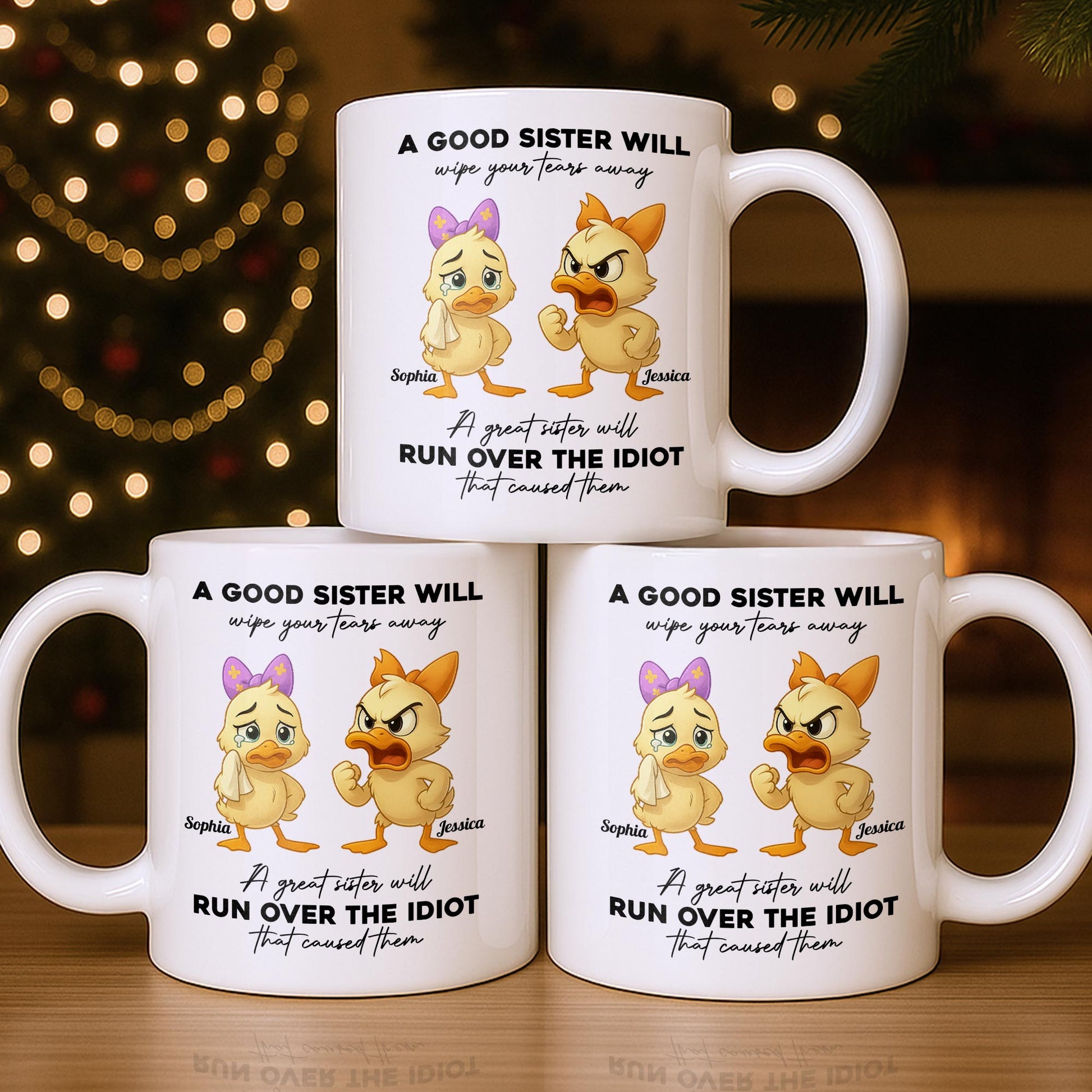 A Good Sister Will Wipe Your Tears Away With Cartoon Ducks