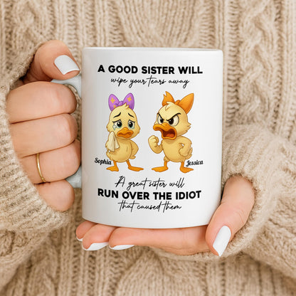 A Good Sister Will Wipe Your Tears Away With Cartoon Ducks