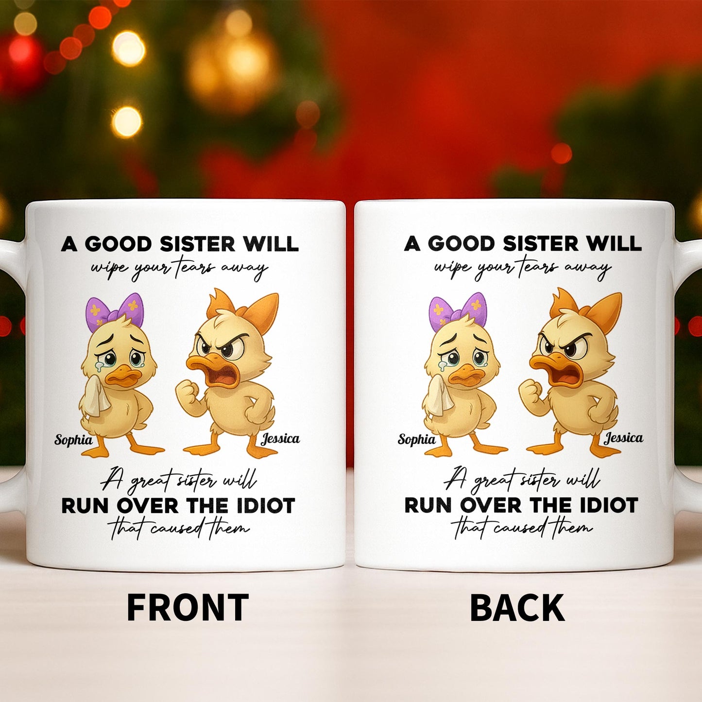 A Good Sister Will Wipe Your Tears Away With Cartoon Ducks