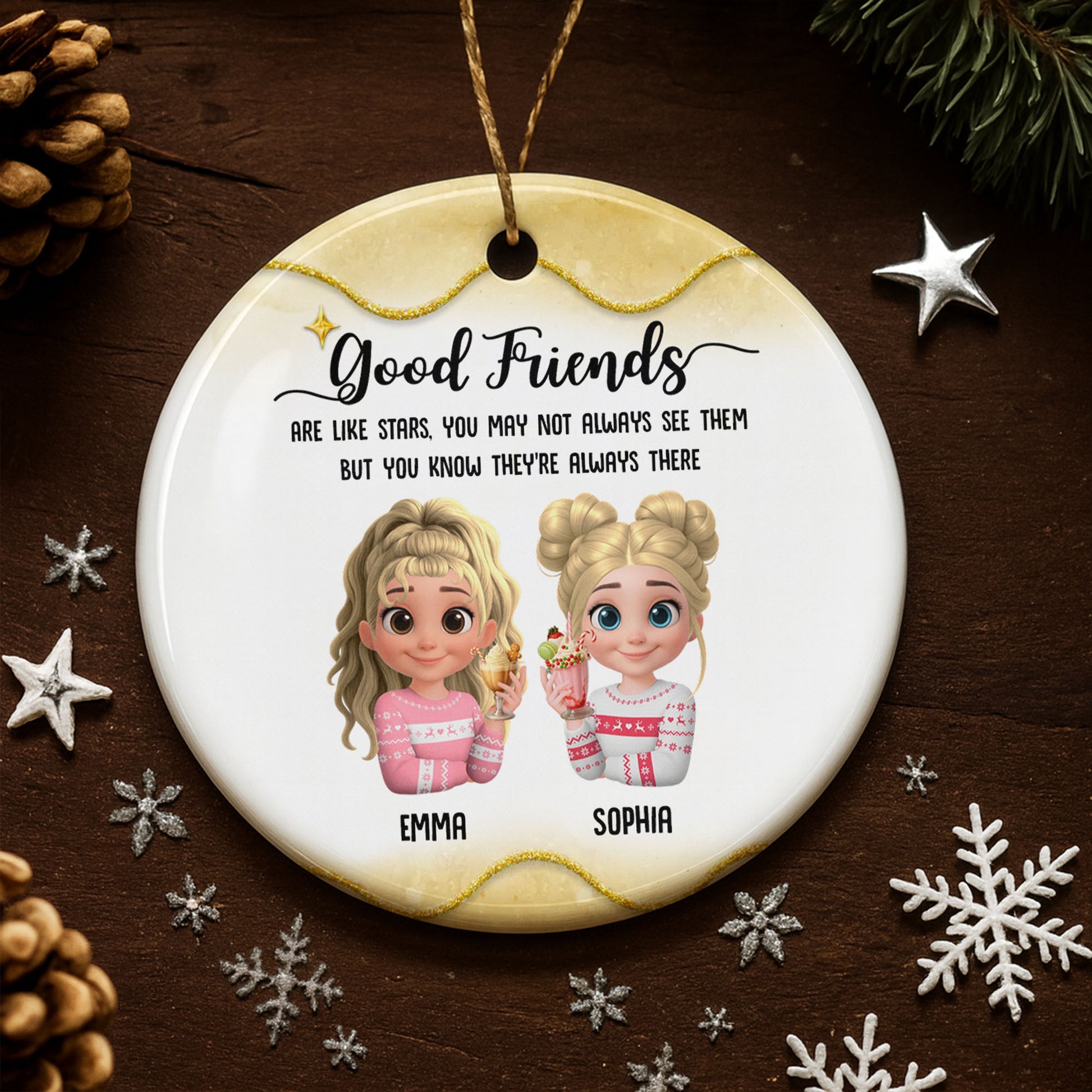 Good Friends Are Like Stars, Girls With Christmas Sweaters