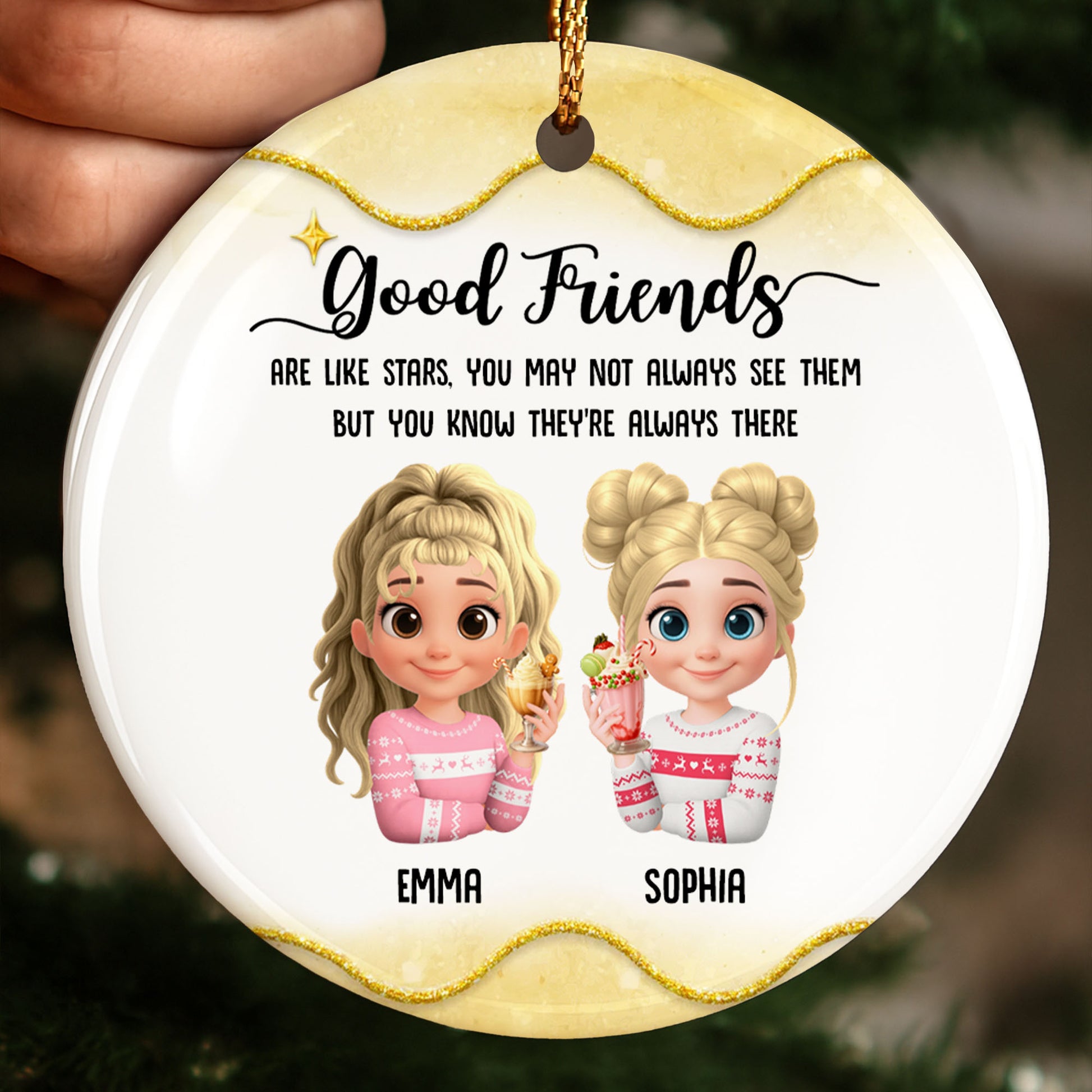 Good Friends Are Like Stars, Girls With Christmas Sweaters