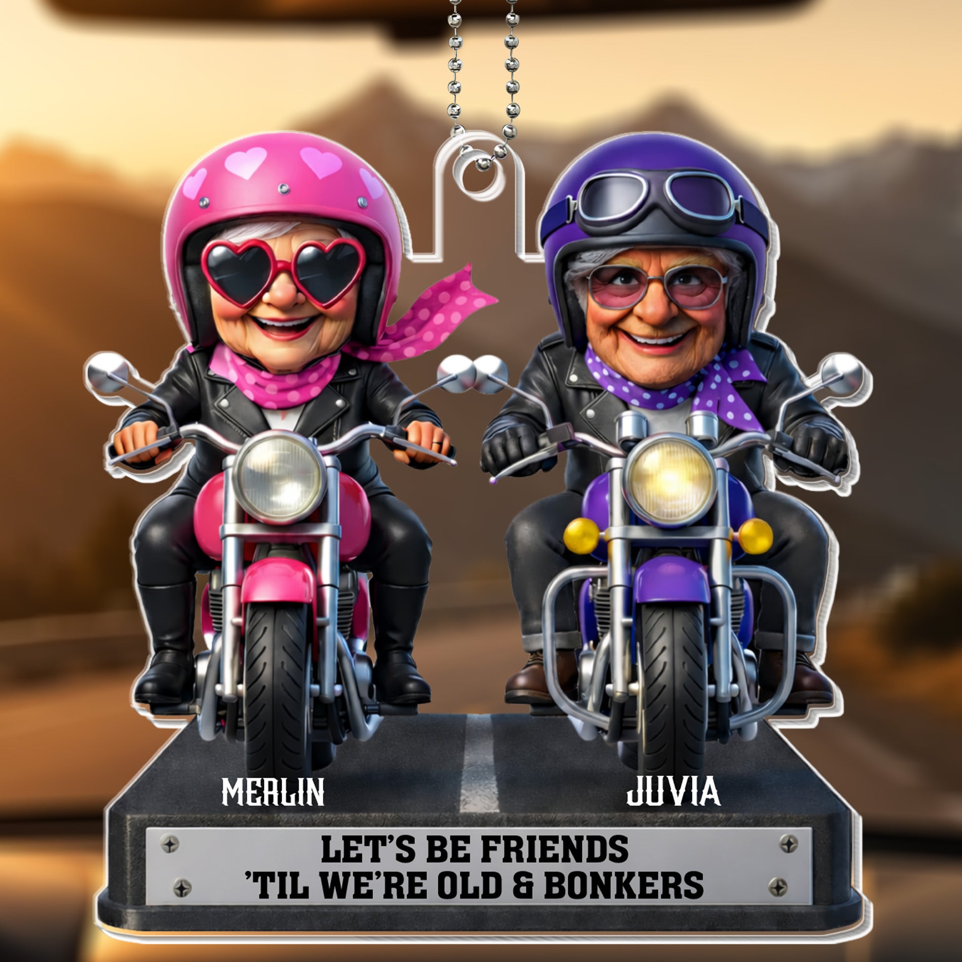 Let's Be Friends 'Til We're Old & Bonkers, Motorcycles And Helmets