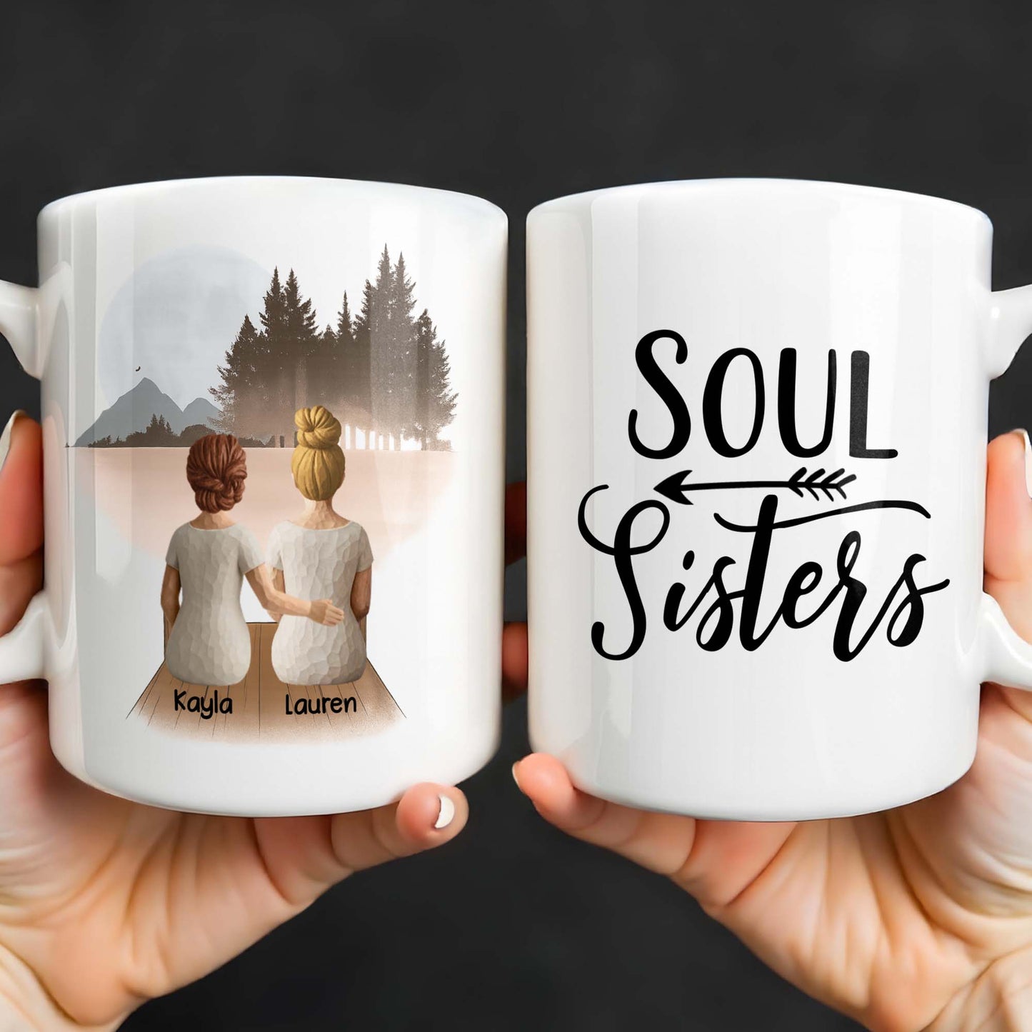 Soul Sisters With Two Women And Nature Background