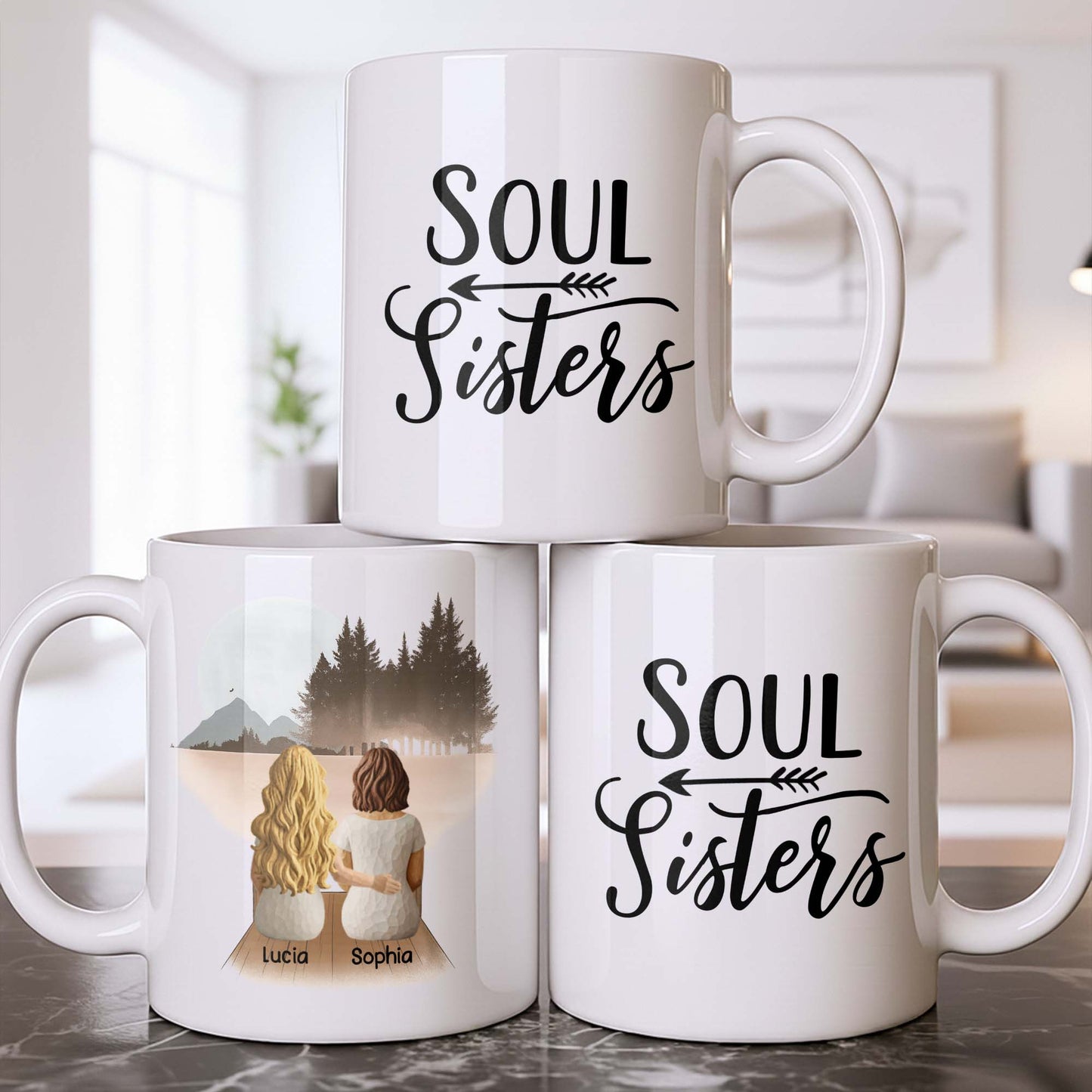 Soul Sisters With Two Women And Nature Background