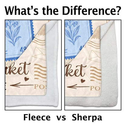 Distance Means So Little, Cozy Wrap Blanket With Postcards