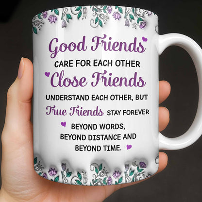 Celebrate Friendship With Personalized Coffee Mug Featuring Stylish Flowers