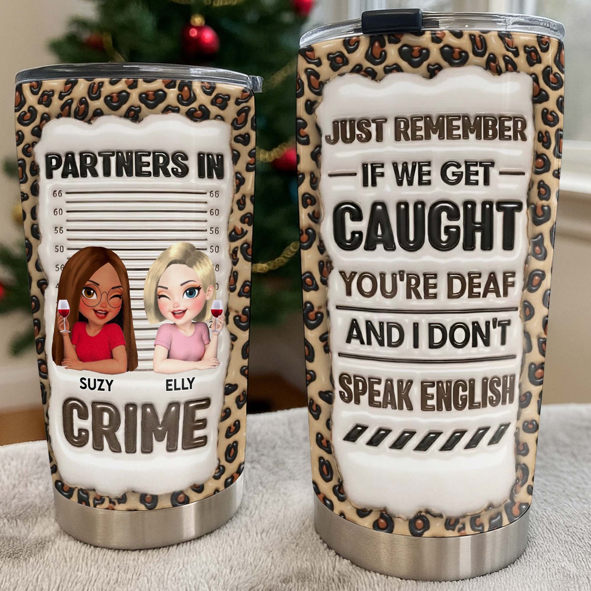 Partners In Crime, Just Remember If We Get Caught, Cartoon Characters, Leopard Print