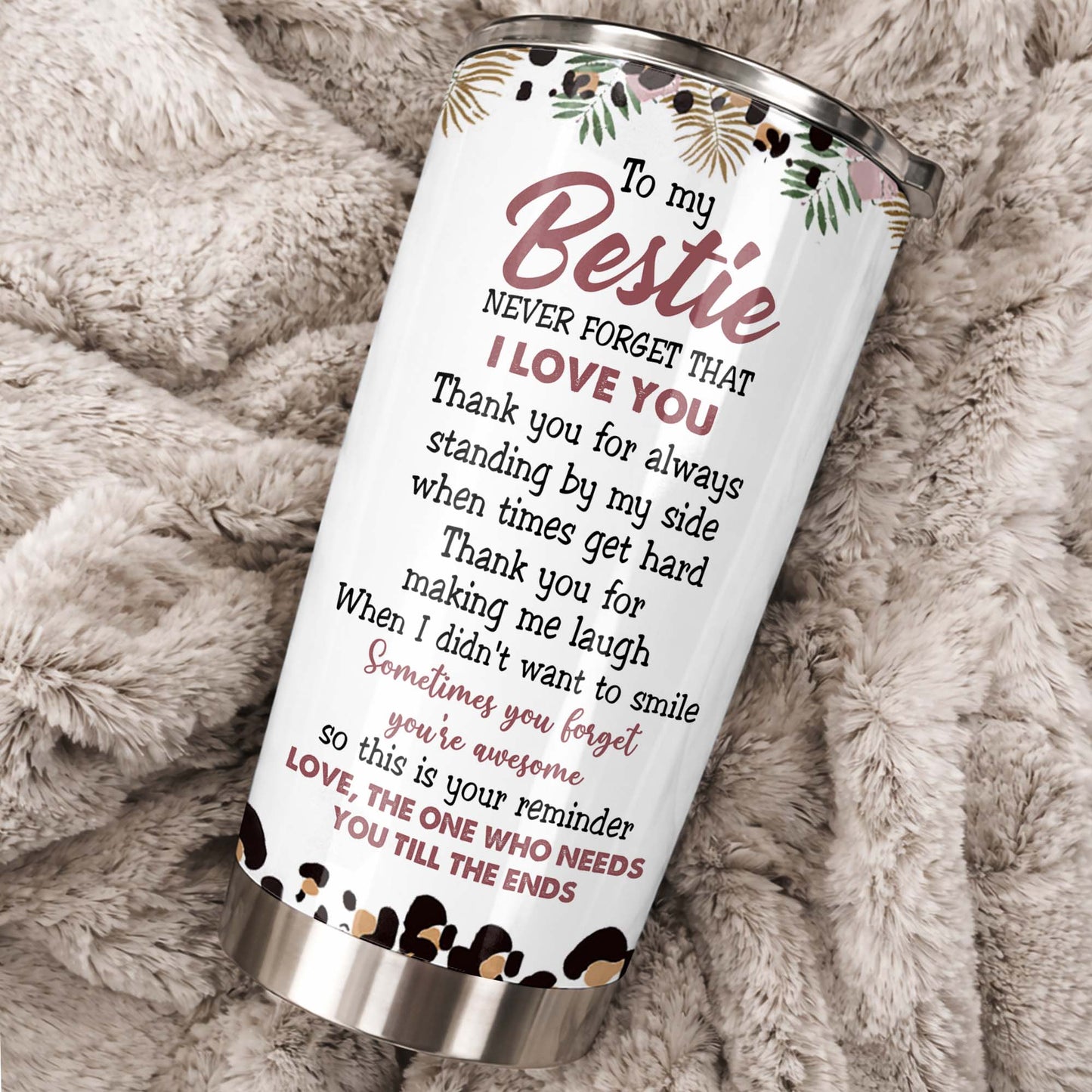 To My Bestie, Reminder Of Our Friendship With Flower Design