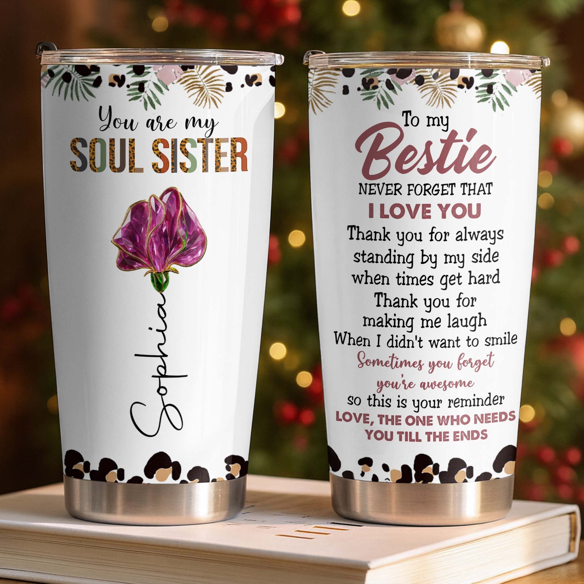 To My Bestie, Reminder Of Our Friendship With Flower Design