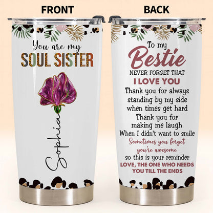 To My Bestie, Reminder Of Our Friendship With Flower Design