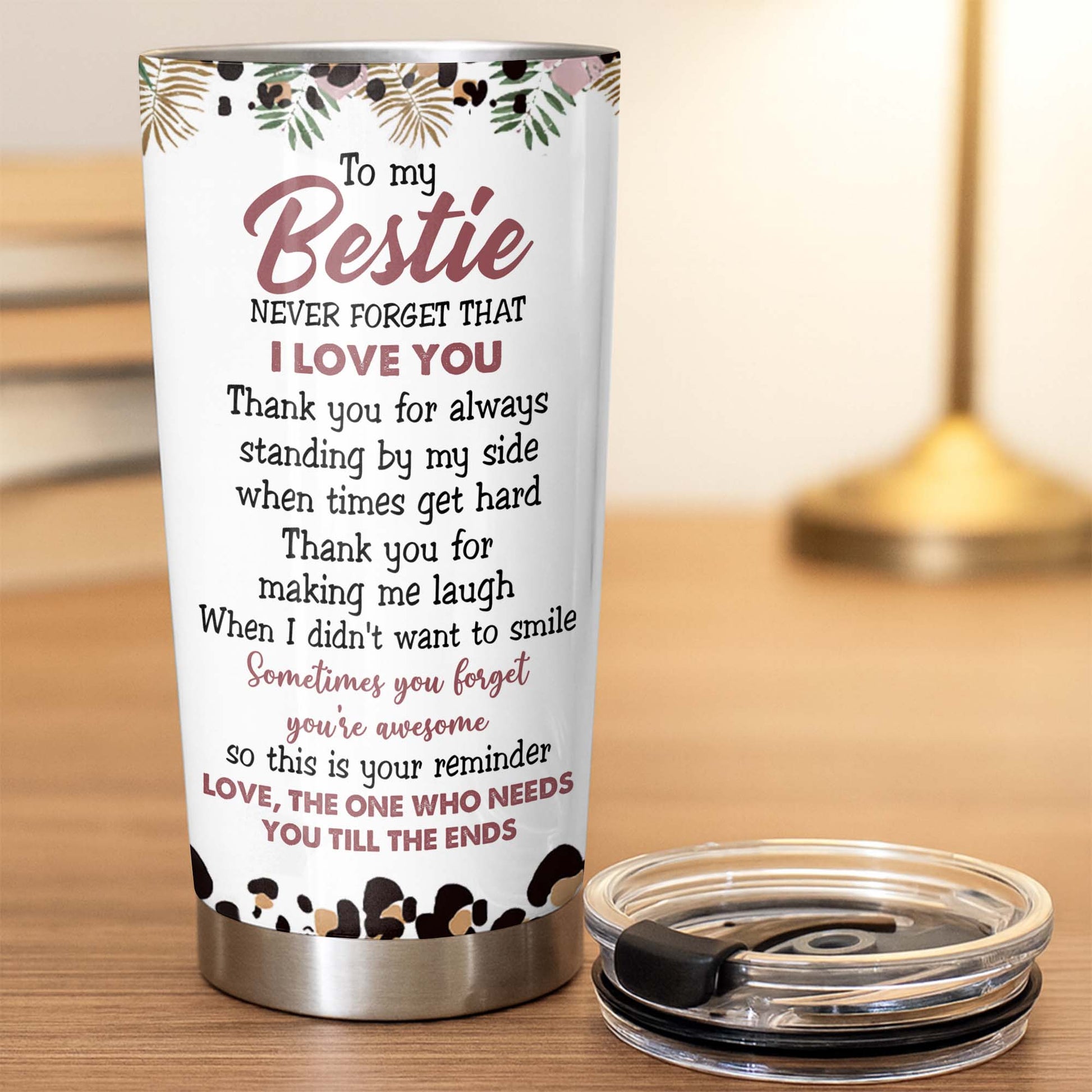 To My Bestie, Reminder Of Our Friendship With Flower Design