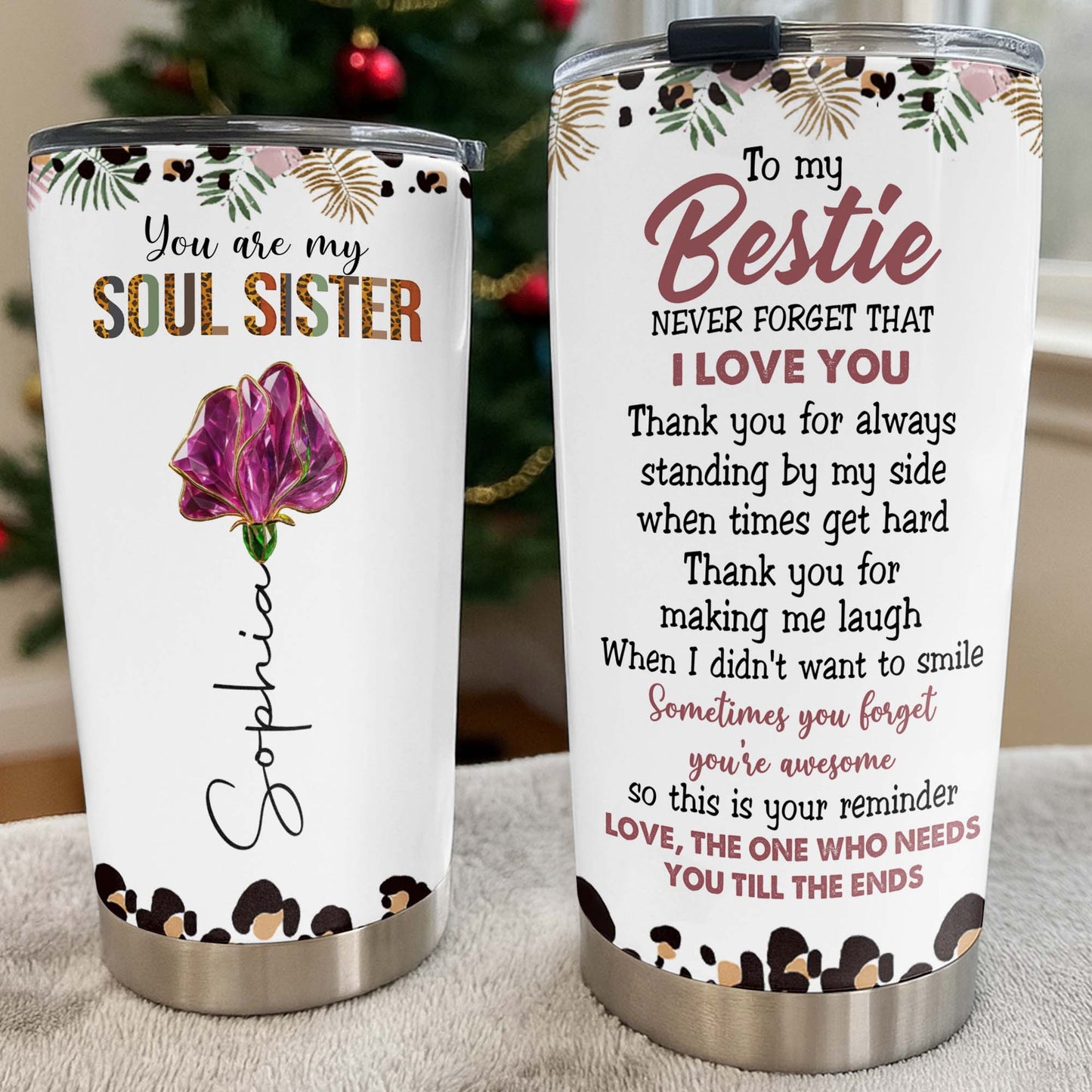 To My Bestie, Reminder Of Our Friendship With Flower Design