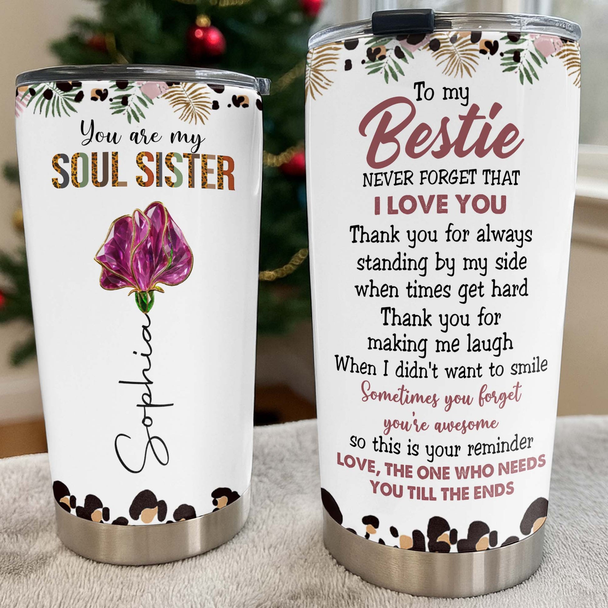 To My Bestie, Reminder Of Our Friendship With Flower Design