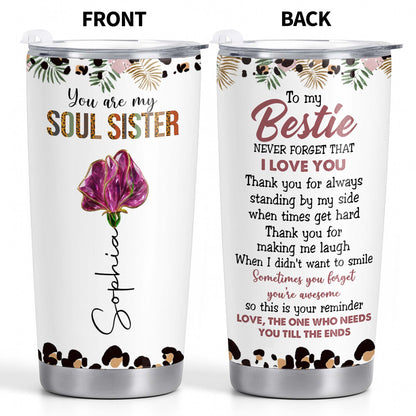 To My Bestie, Reminder Of Our Friendship With Flower Design