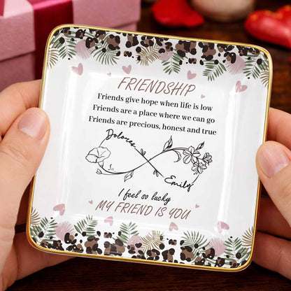 Friends Give Hope When Life Is Low, Flowers and Hearts Design