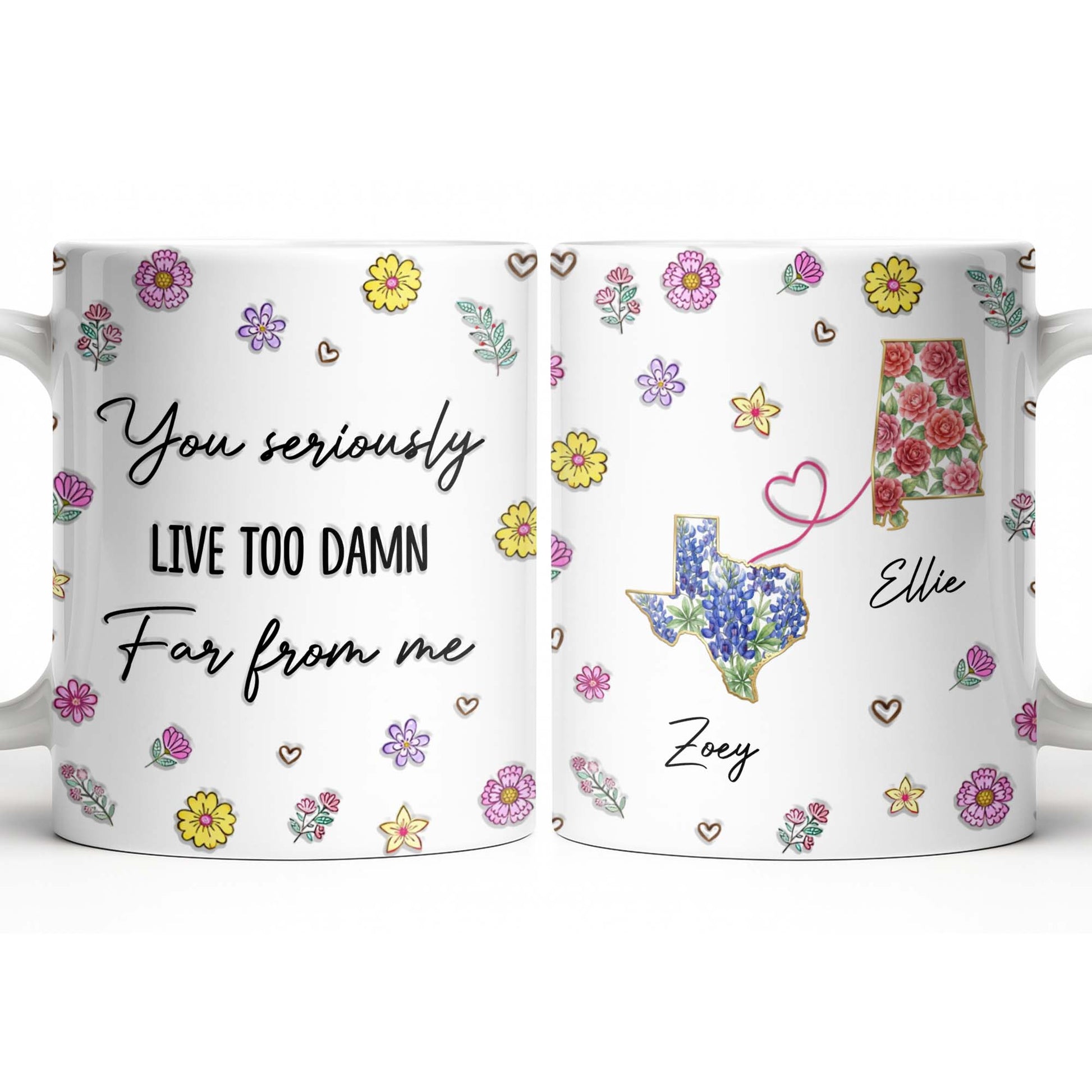 You Seriously Live Too Damn Far From Me, Flowers And Heart