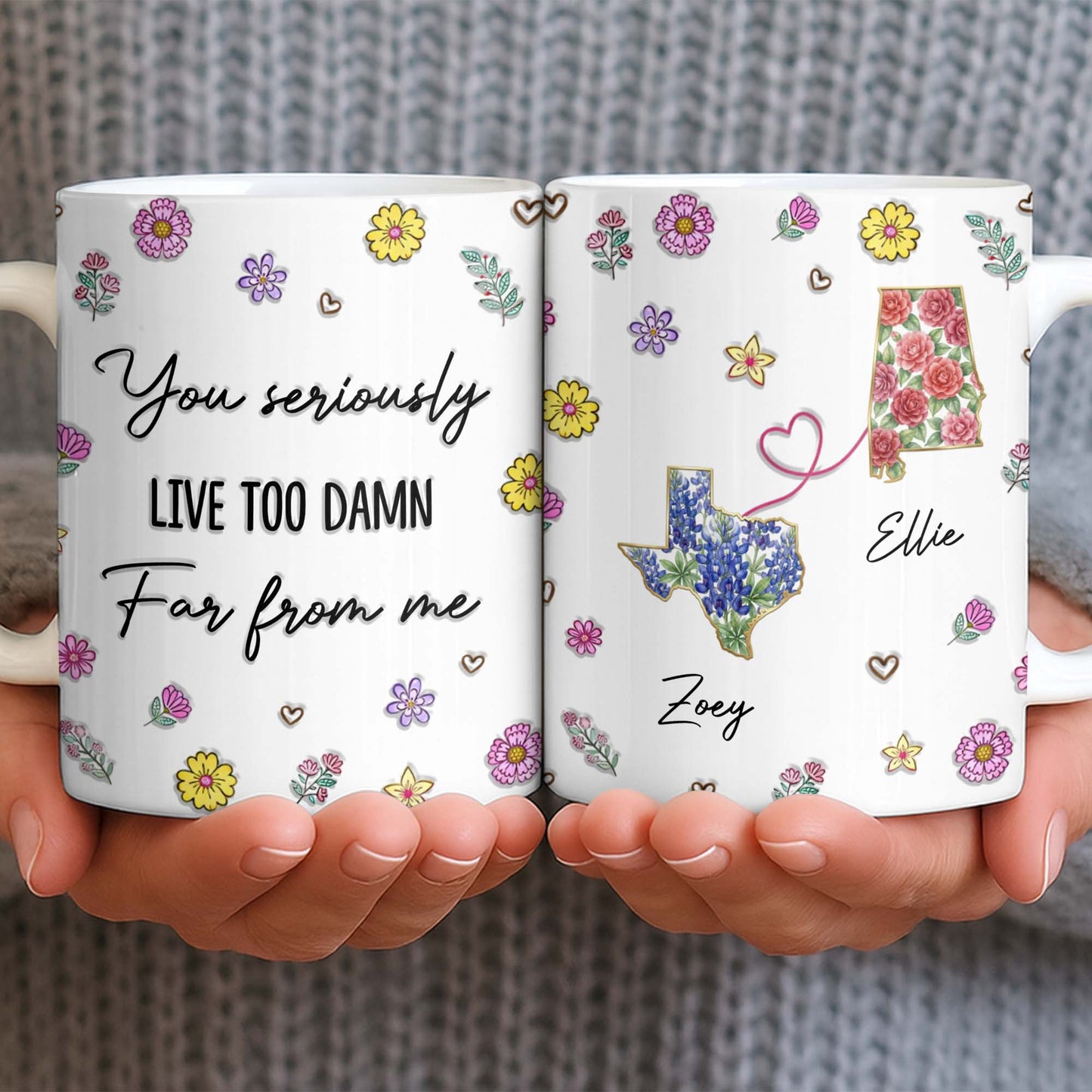 You Seriously Live Too Damn Far From Me, Flowers And Heart