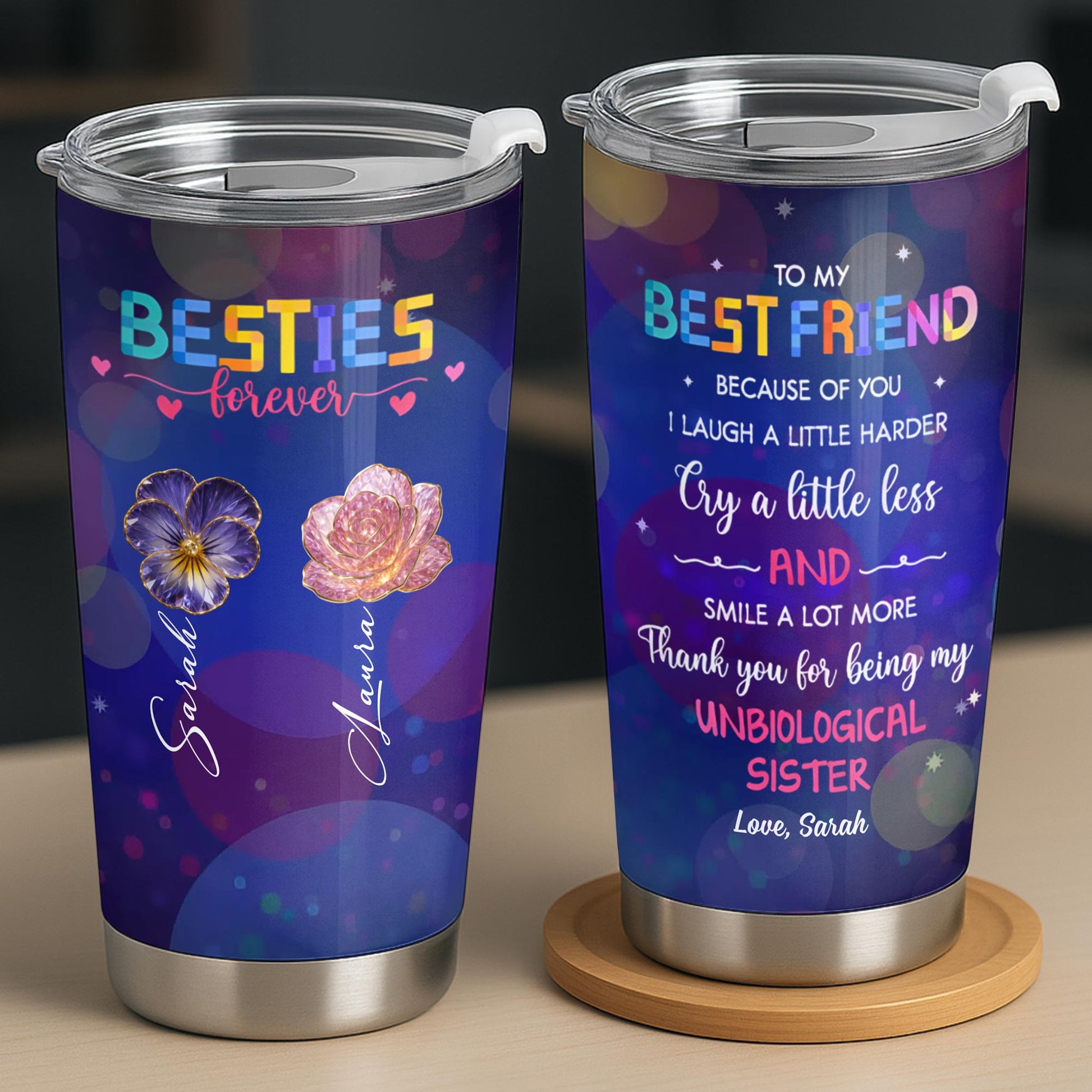 To My Best Friend, Flowers, Hearts, And Stars