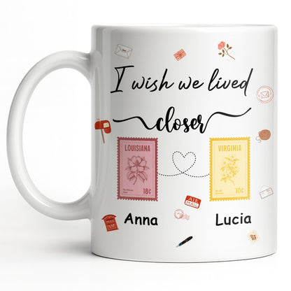 I Wish We Lived Closer With Post Stamp Design