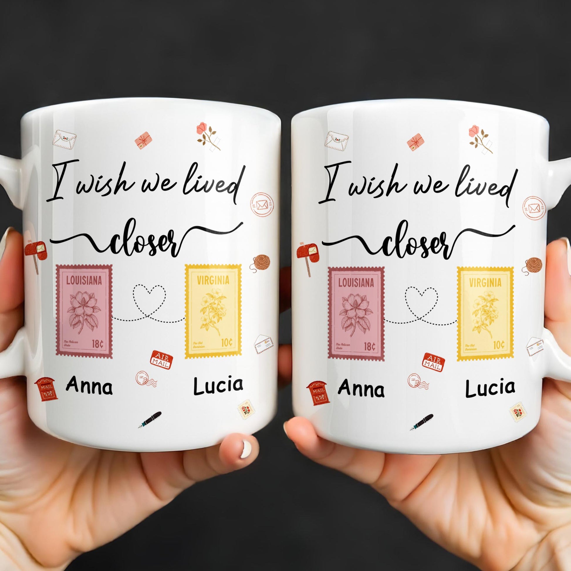 I Wish We Lived Closer With Post Stamp Design