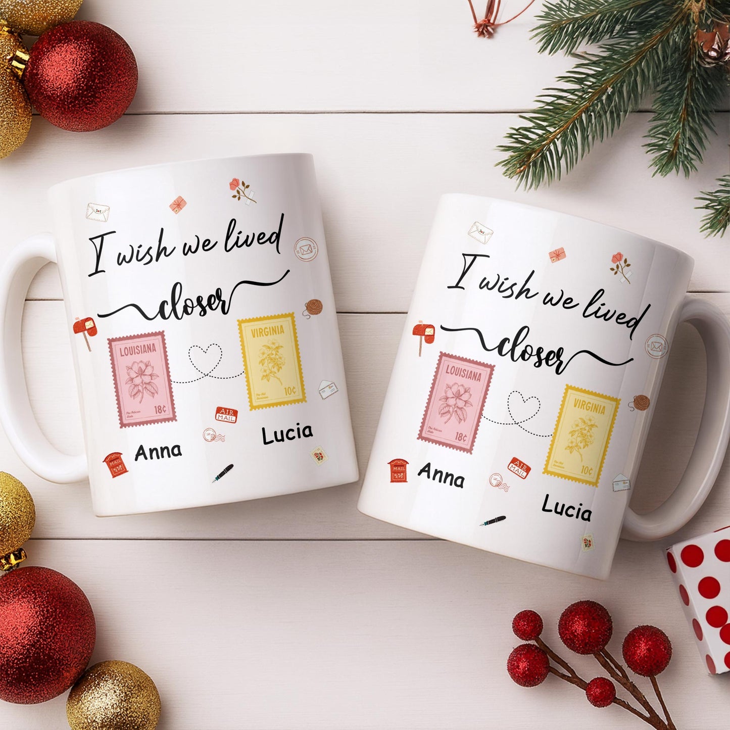 I Wish We Lived Closer With Post Stamp Design