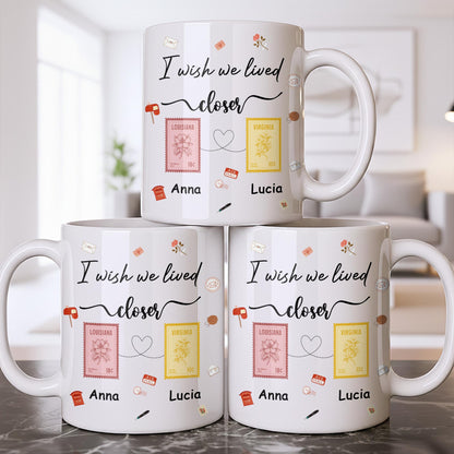 I Wish We Lived Closer With Post Stamp Design