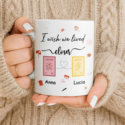 I Wish We Lived Closer With Post Stamp Design