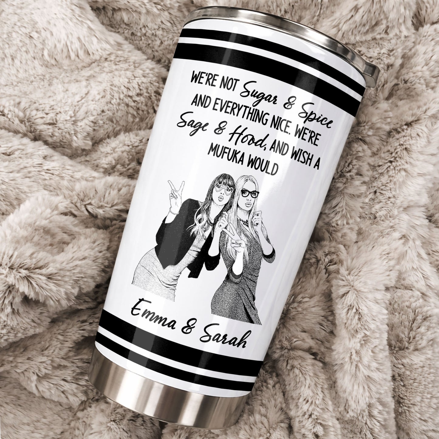Best B*tches Bonding Over Alcohol And Keeping Each Other Sane Photo Upload - Personalized Custom Stainless Steel Tumbler 20oz - BST703_USTUM