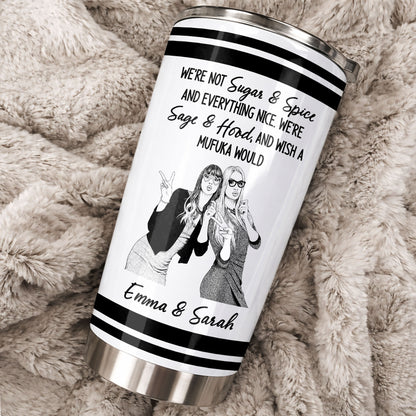 Best B*tches Bonding Over Alcohol And Keeping Each Other Sane Photo Upload - Personalized Custom Stainless Steel Tumbler 20oz - BST703_USTUM