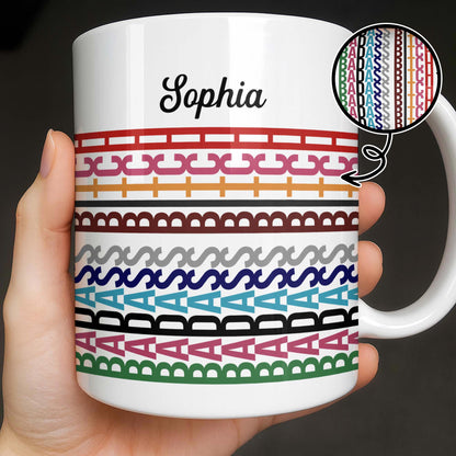 Badass B*tch Hidden Message Colorful Geometric Pattern - Personalized Custom Coffee Mug - BST896_MG