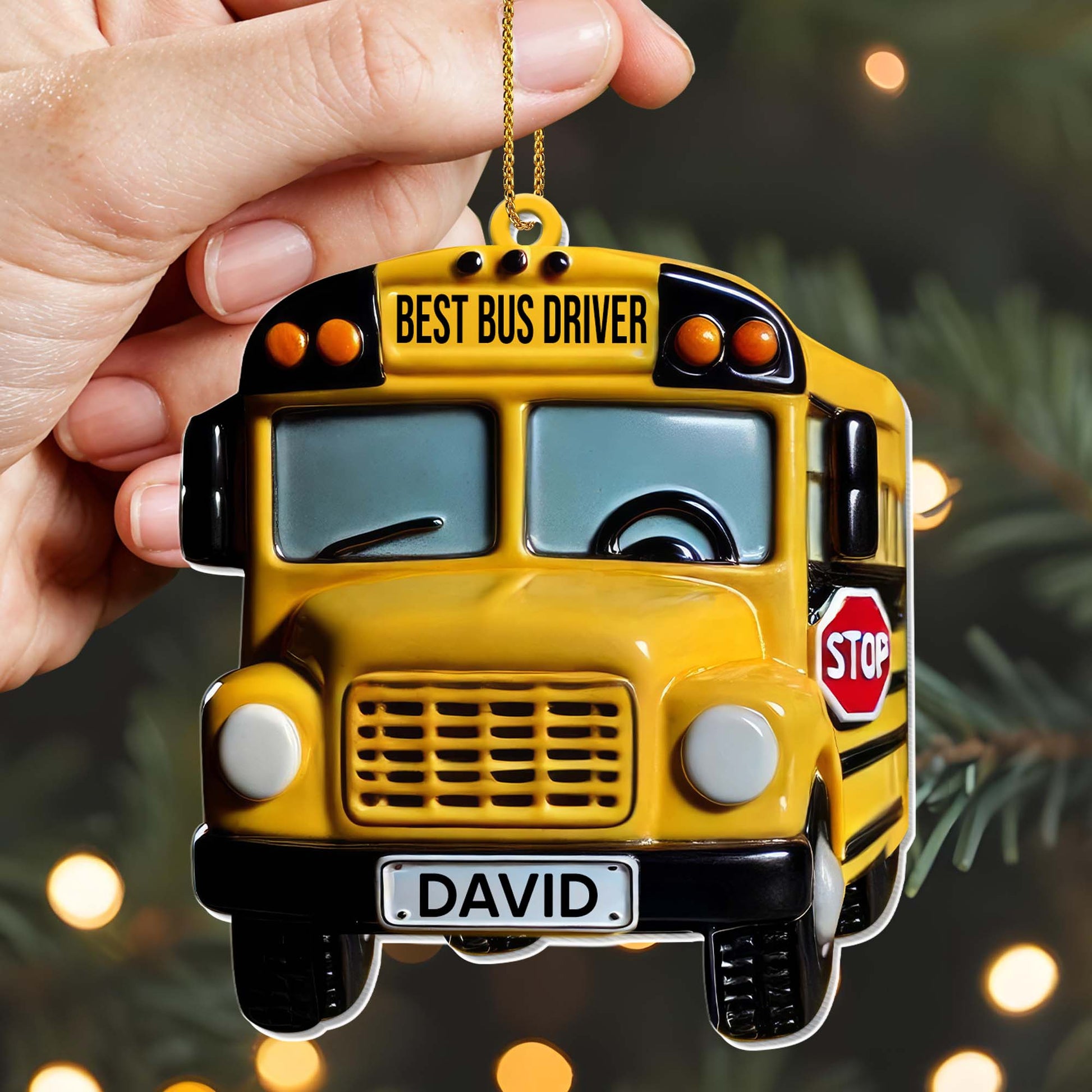Best Bus Driver School Bus Ornament