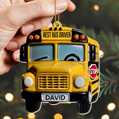 Best Bus Driver School Bus Ornament