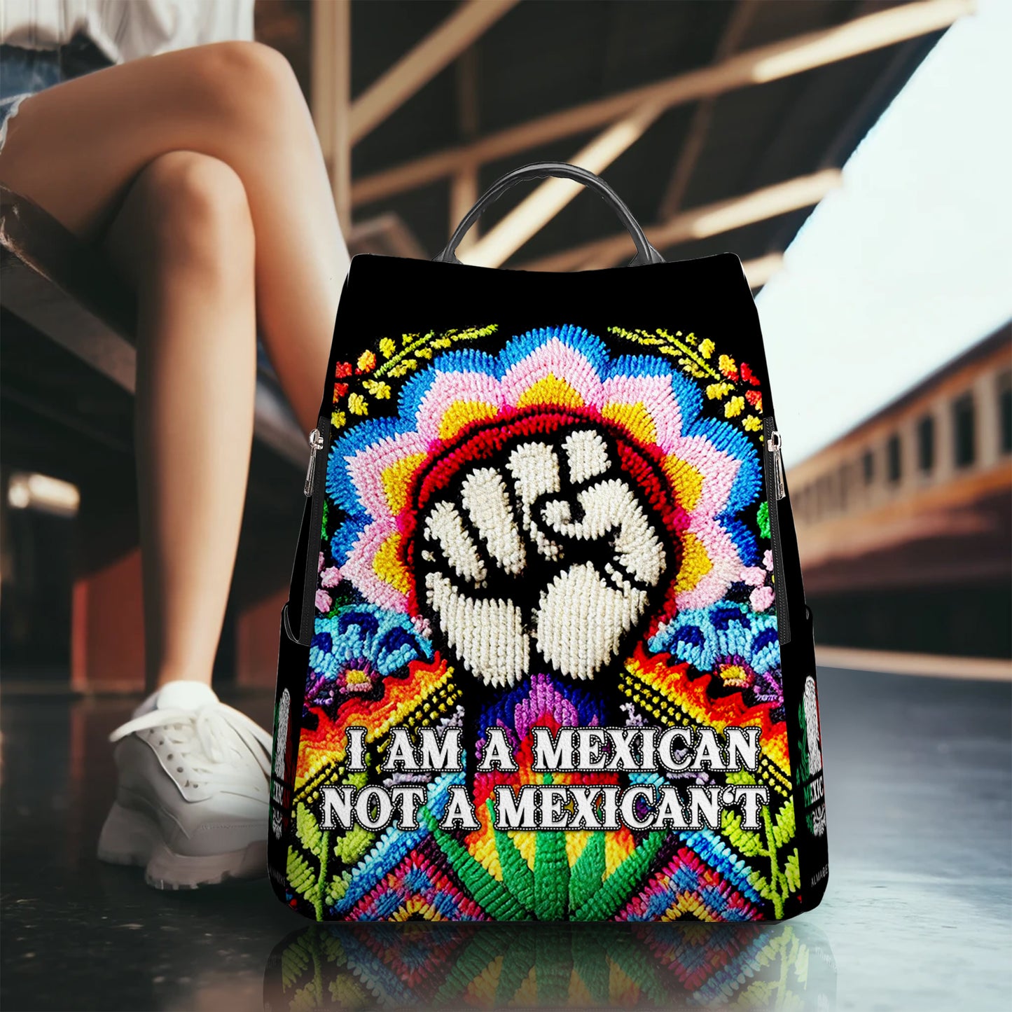 Soy un MexiCan, no un MexiCan't - Mochila de cuero personalizada - ME020_BP