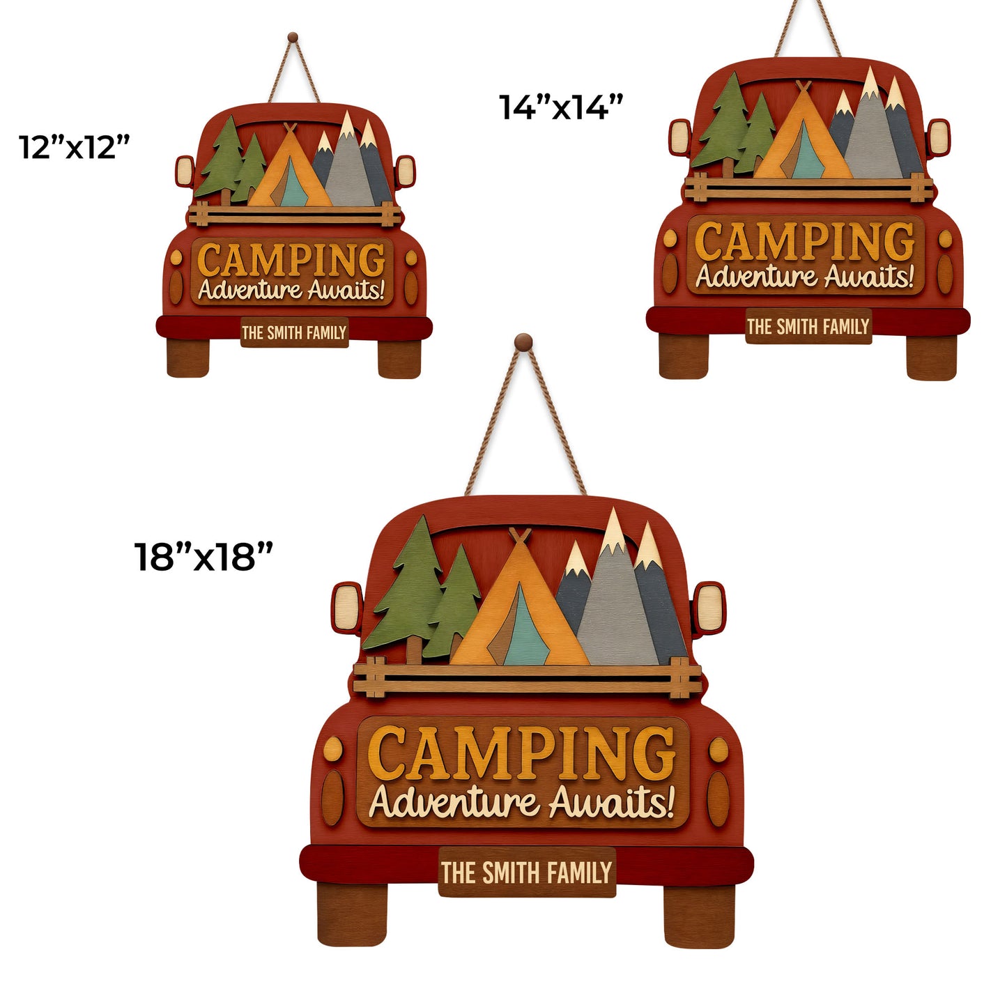 Camping Adventure Awaits With Trees And Mountains