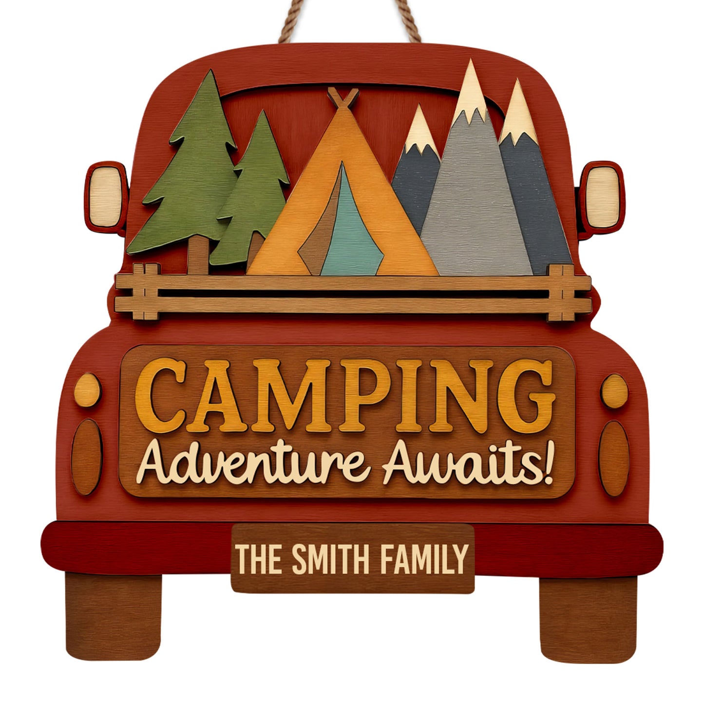 Camping Adventure Awaits With Trees And Mountains