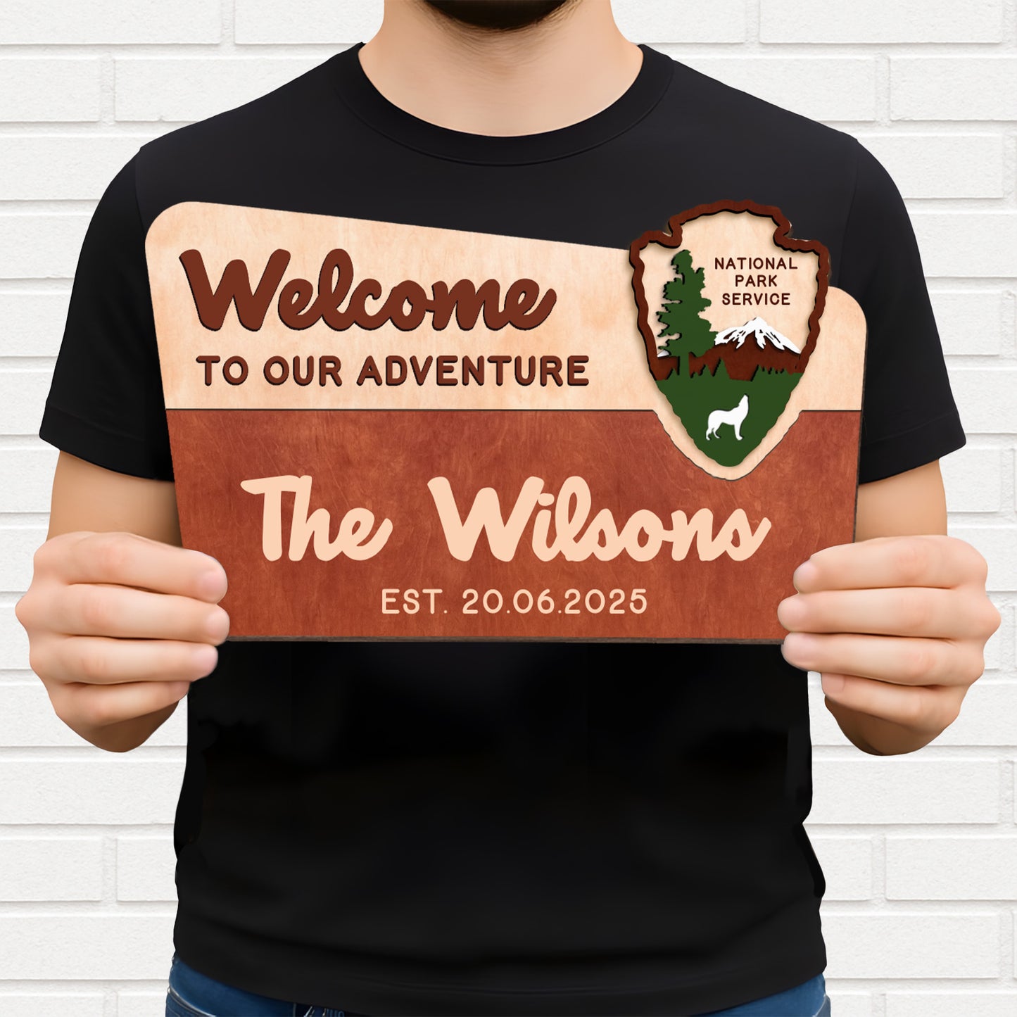 Welcome To Our Adventure, Mountains, Trees, Bear