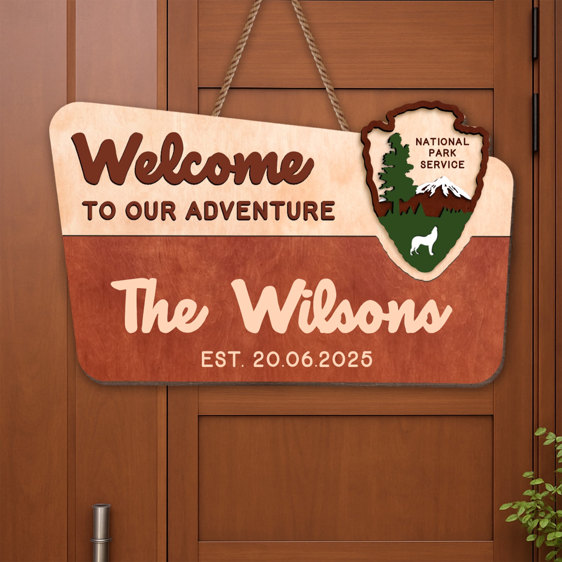 Welcome To Our Adventure, Mountains, Trees, Bear