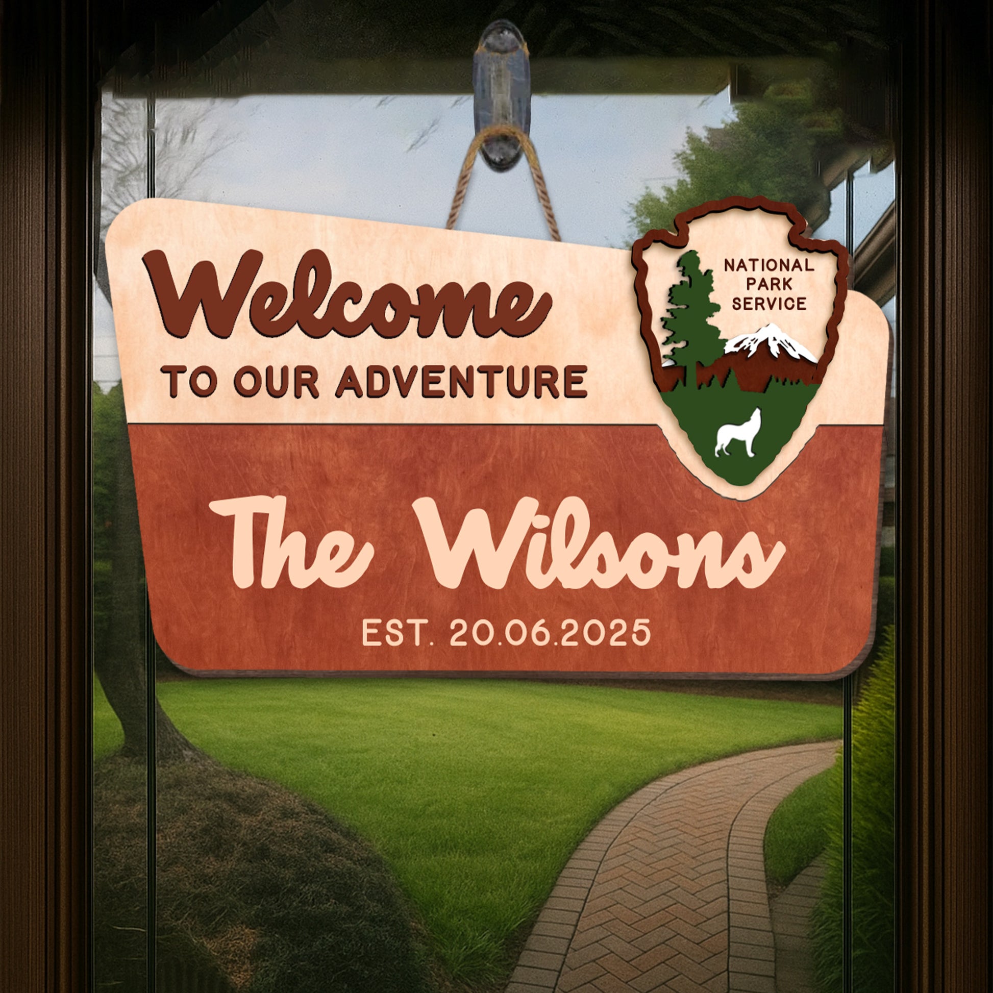 Welcome To Our Adventure, Mountains, Trees, Bear